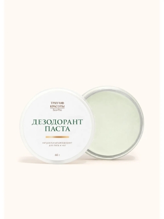 Натуральный дезодорант паста для тела с ароматом мяты и бергамота Триумф красоты, 60 г