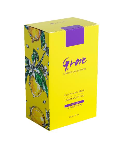 Маска для лица несмываемая с витамином С "Lemon Cocktail" G.Love, по саше 6 мл / коробка 8 саше